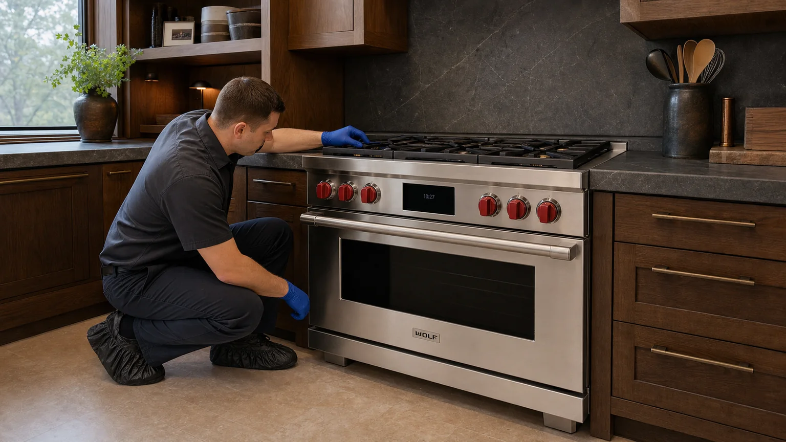 Professional dual-fuel range service