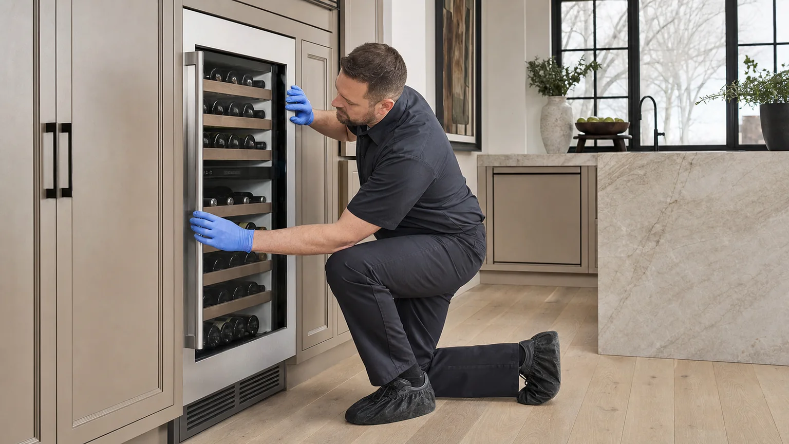 Undercounter wine-storage service